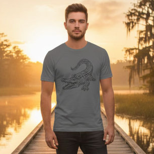 Camiseta Crocodile Print T-Shirt - Crocodile Tee