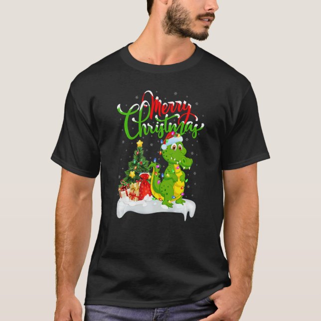 Camiseta Crocodile  Xmas Decorations Santa Crocodile Christ (Anverso)