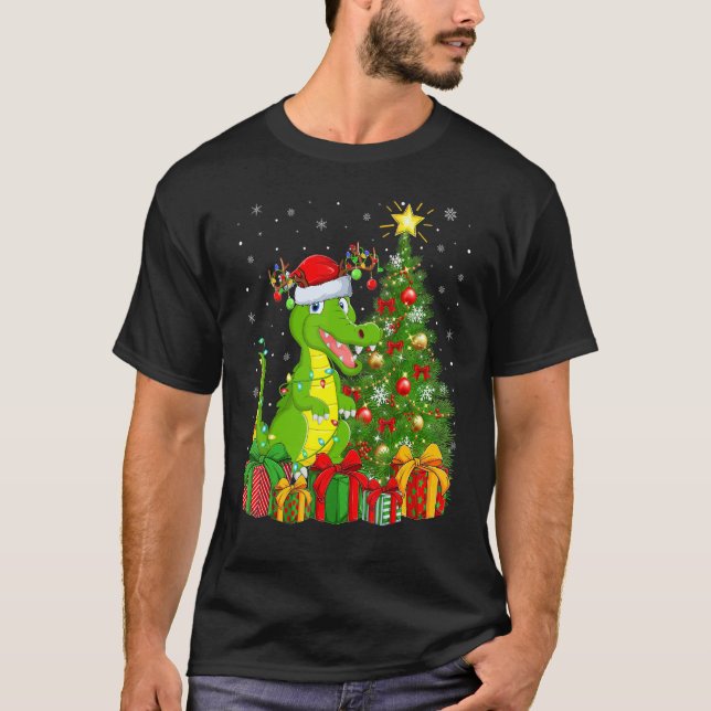 Camiseta Crocodile   Xmas Holiday Santa Crocodile Christmas (Anverso)
