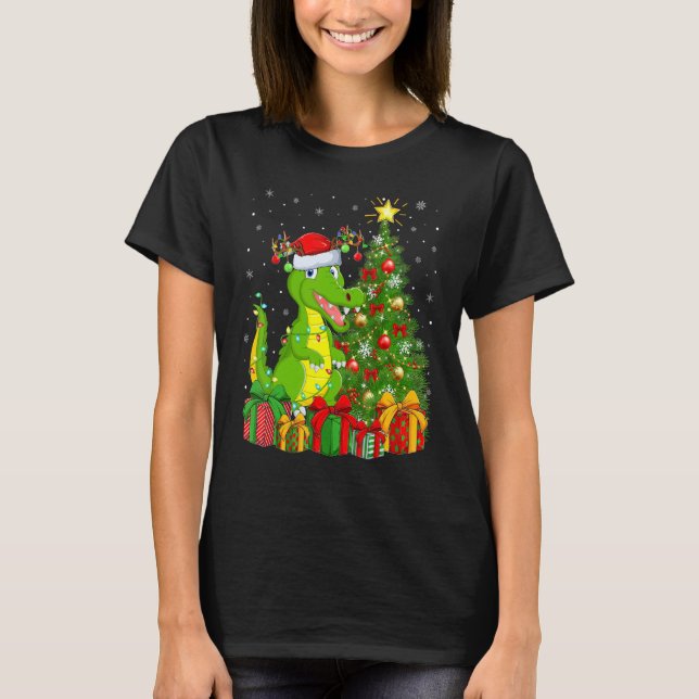 Camiseta Crocodile   Xmas Holiday Santa Crocodile Christmas (Anverso)