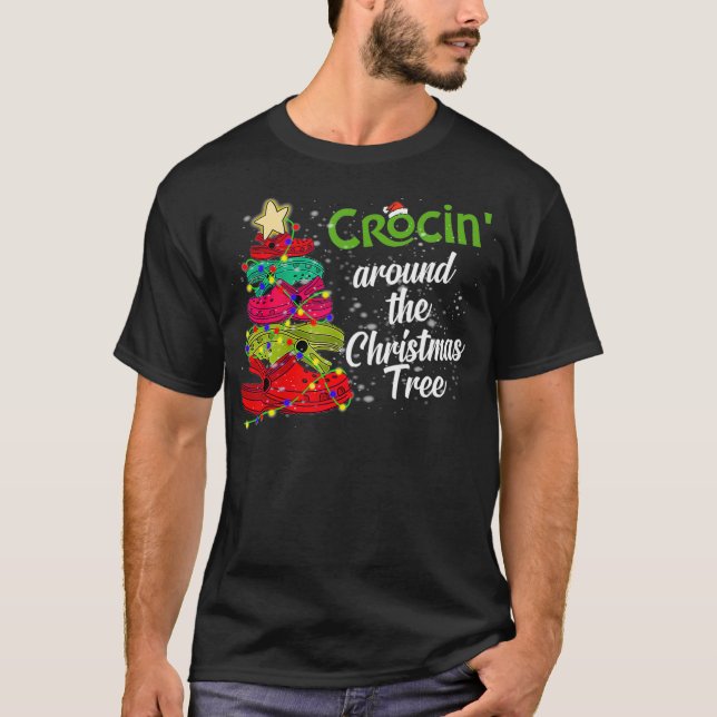 Camiseta Crocs Christmas Tree Crocin a los Navidades T (Anverso)