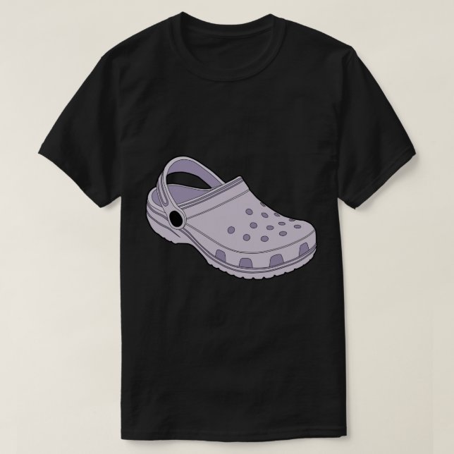 Camiseta Crocs Lavender Clog Shoe Pegatina (Diseño del anverso)