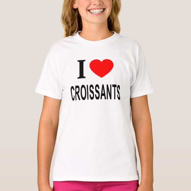 CAMISETA ❤️ CROISSAN ME ENCANTAN LOS CROISSANOS CORAZÓN CRU (Anverso)