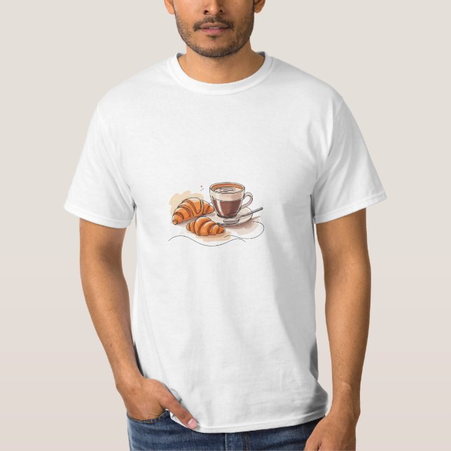 Camiseta croissant café (Anverso)