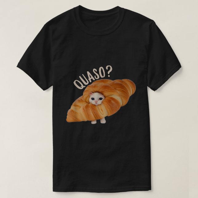 Camiseta Croissant Cat Meme Shirt for Food Lovers (Diseño del anverso)