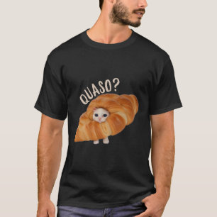 Camiseta Croissant Quasocat Meme Para Mujeres Croissage Vin