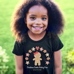 Camiseta Crok Baking Crew Chica de Holiday Cute Gingerbread