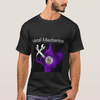 CAMISETA CROMA SKULL Y MECÁNICAS METALIZADO CRUZADAS