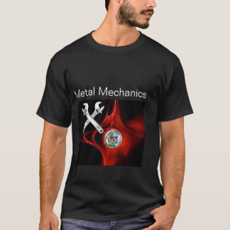 CAMISETA CROMA SKULL Y MECÁNICAS METALIZADO CRUZADAS