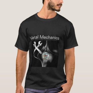CAMISETA CROMA SKULL Y MECÁNICAS METALIZADO CRUZADAS