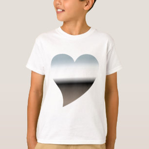Camiseta cromada moderna para niños del corazón