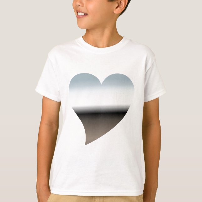 Camiseta cromada moderna para niños del corazón (Anverso)