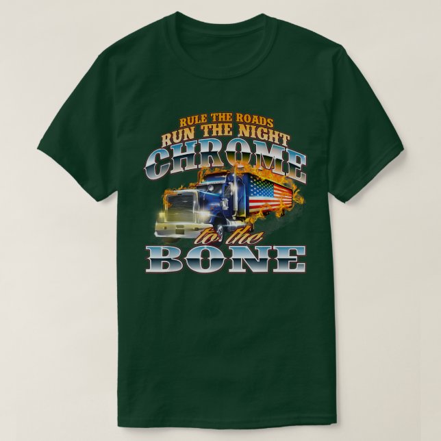 Camiseta Cromado Al Camión De Camión BoneSemi (Diseño del anverso)