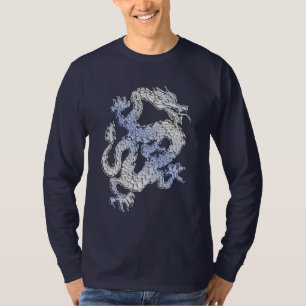 Camiseta Cromado azul como Dragon Carbon Fibon Style