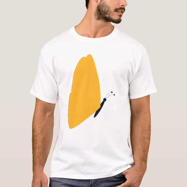 Camiseta Cromado mariposa amarillo (Anverso)