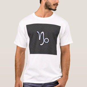 Camiseta Cromado plateado como símbolo de Capricornio Fibra