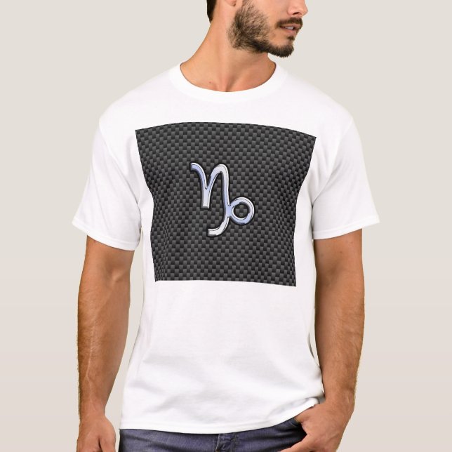 Camiseta Cromado plateado como símbolo de Capricornio Fibra (Anverso)