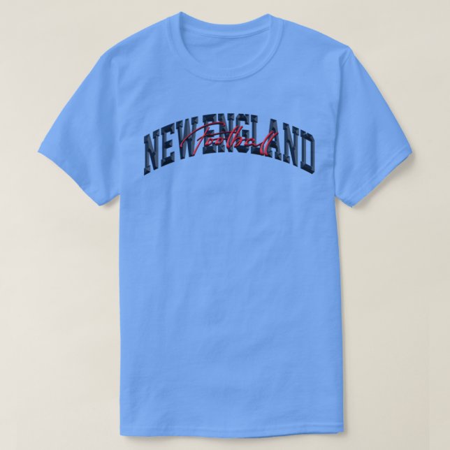 Camiseta Cromo 3D en el Fútbol de Nueva Inglaterra (Diseño del anverso)