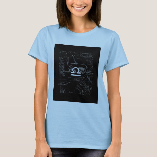 Camiseta Cromo como el símbolo libra zodiaco en Hevelius (Anverso)