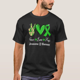 Camiseta Cromosoma 12 Conciencia Paz Amor Esperanza Cinta V