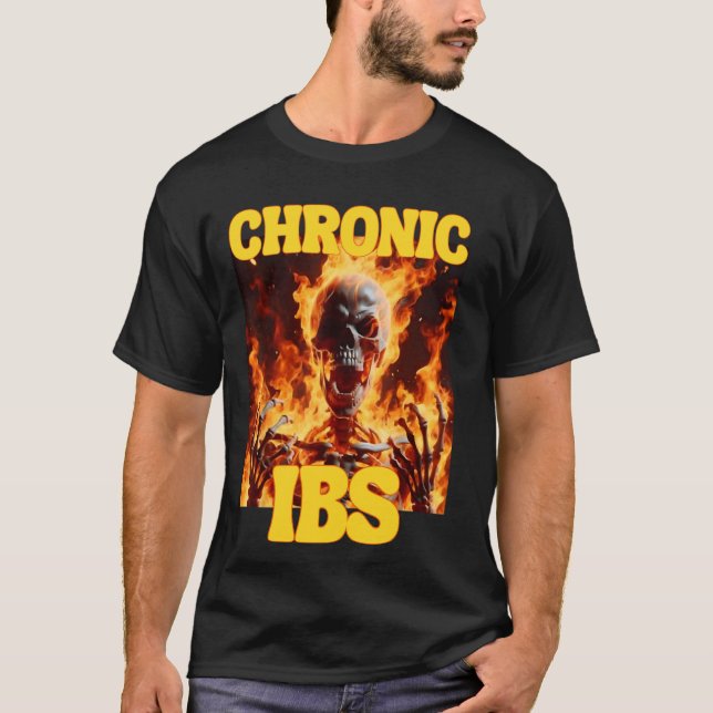 Camiseta Crónica de IBS Gracioso Cringe de Skeleton duro Me (Anverso)