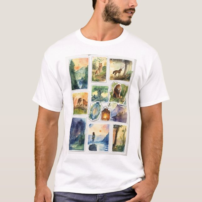 Camiseta Crónicas de los pegatinas acuáticos de Narnia (Anverso)