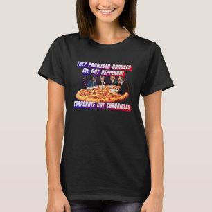 Camiseta Crónicas del Gato Corporativo: Reunión de Pizza