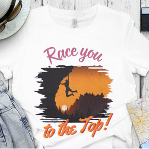 Camiseta Cronista de rock divertido   Bouldering - Race to 