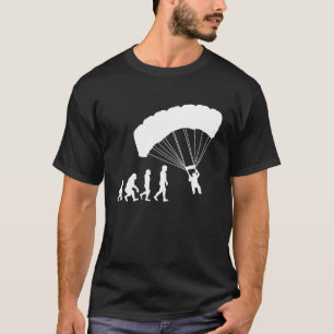 Camiseta Cronología de Caveman de la evolución del parapent