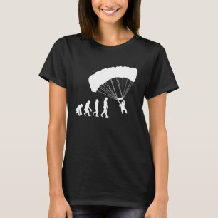 Camiseta Cronología de Caveman de la evolución del parapent