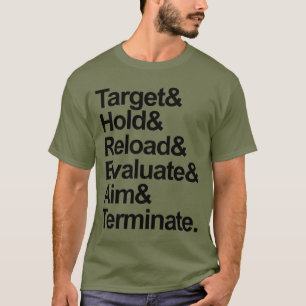 Camiseta Cronómetro de las siglas de tiroteo militar de T.H