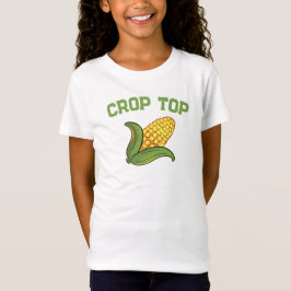 Camiseta Crop Top, Corn on the Cob, Verduras, niños diverti
