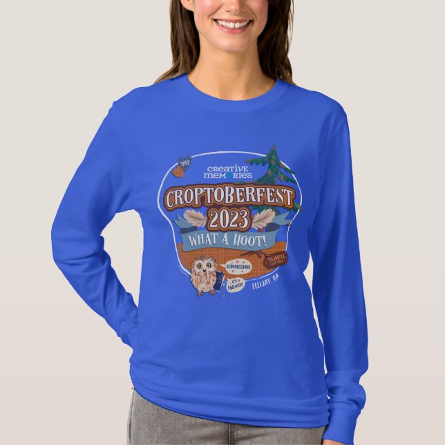 Camiseta Croptoberfest 2023 Ellijay Blue de manga larga (Anverso)