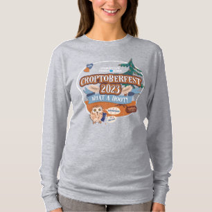 Camiseta Croptoberfest 2023 Mano gris de las mujeres