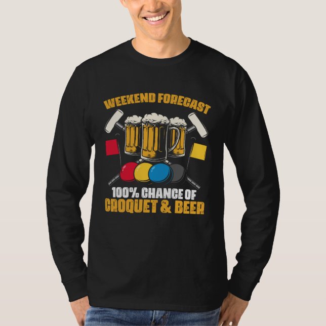 Camiseta Croquet And Beer  Croquet Player Croqueting Croque (Anverso)
