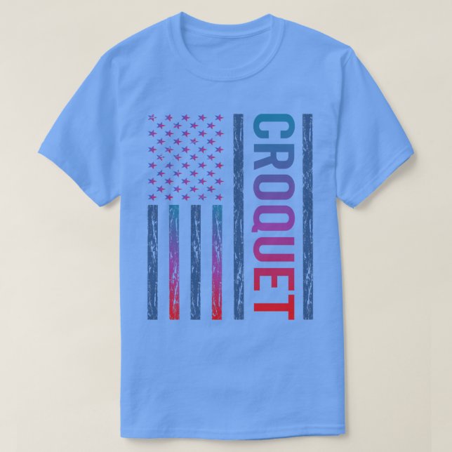 Camiseta Croquet de la bandera de degradado (Diseño del anverso)