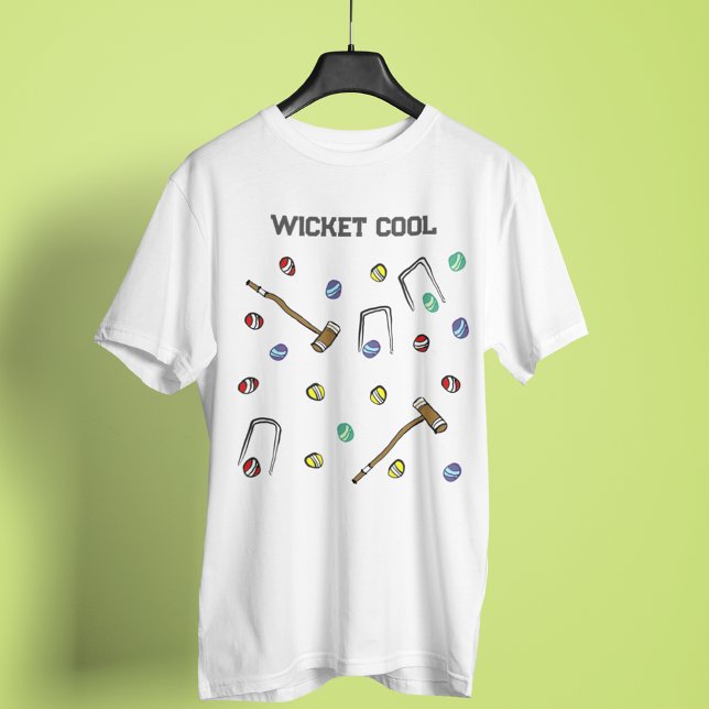 Camiseta Croquet Pattern Wicket Guay Cute-Ilustrado a mano (Hit the croquet field in style with this whimsical T-shirt!)