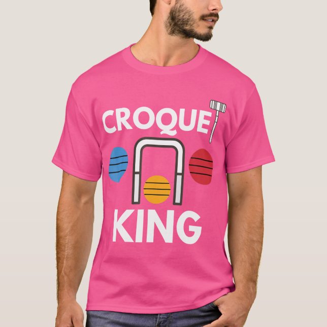 Camiseta Croquet Player Wicket Club Juego de césped al deci (Anverso)