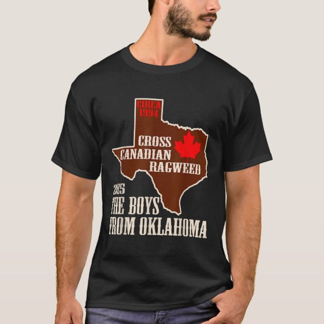 Camiseta Cross Canadian Ragweed Los Niños Del Mapa De Oklah (Anverso)