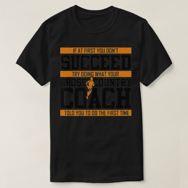 Camiseta Cross Country Coach track running gift for men wom (Diseño del anverso)