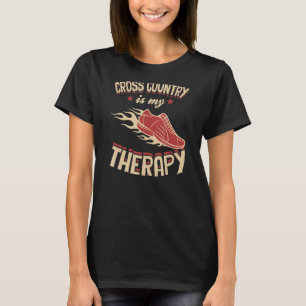 Camiseta Cross Country Es Mi Terapia Cute Coincide Con XC R