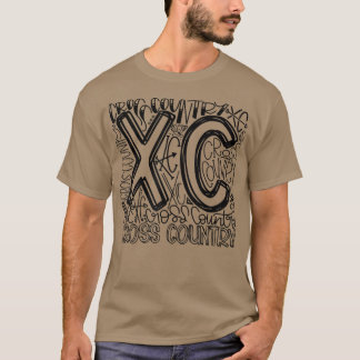 Camiseta Cross Country Typography Funny XC Cross Country Ru