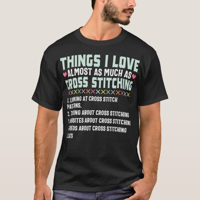 Camiseta Cross Stitch Funny Love Stitling Sgift (Anverso)