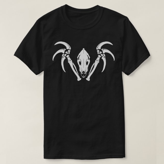 Camiseta Crossbone Therizinosaurus White (Diseño del anverso)