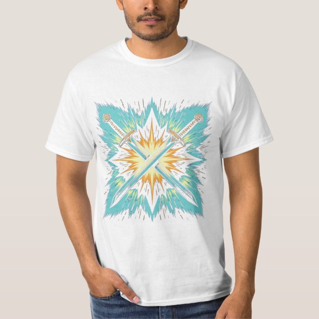 Camiseta Crossed Fantasy Arrows with Glowing Energy – Dynam (Anverso)
