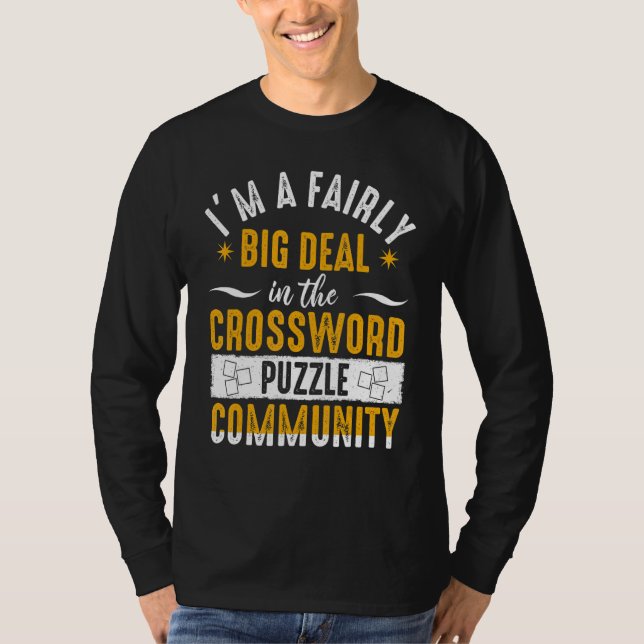 Camiseta Crossword Puzzles Big Deal Retirement Puzzle  Play (Anverso)