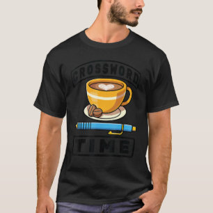 Camiseta Crosswords Puzzle Crossword Time Coffee Crucive