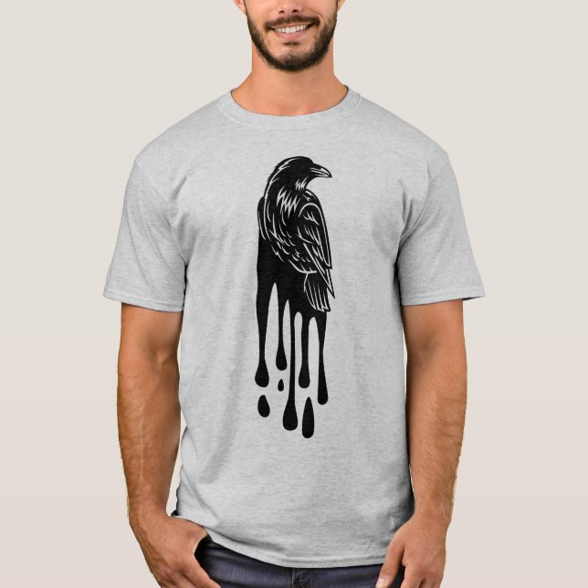 Camiseta Crow 1 de raven sangriento artístico mágico (Anverso)