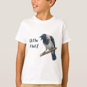 Camiseta Crow Away rabiosa cangrejo rudo pájaro corviano