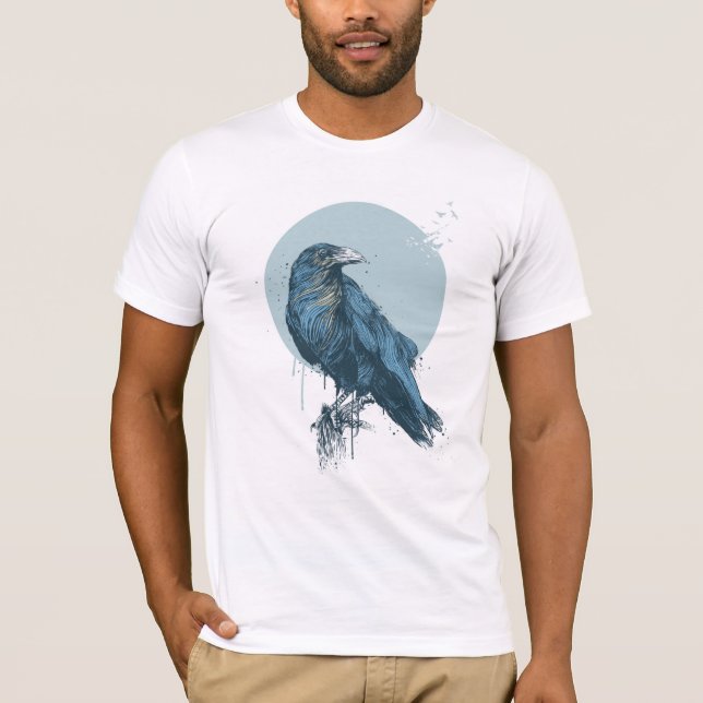 Camiseta Crow azul T-Shirt (Anverso)